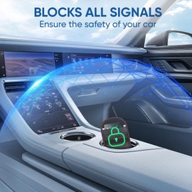 TICONN 2PK Faraday Bag for Key Fob, 3.5''X5.0'' Faraday Cage Protector, Car RFID Signal Blocking, Anti-Theft Pouch Anti-Hacking Case Blocker (Carbon Fiber)