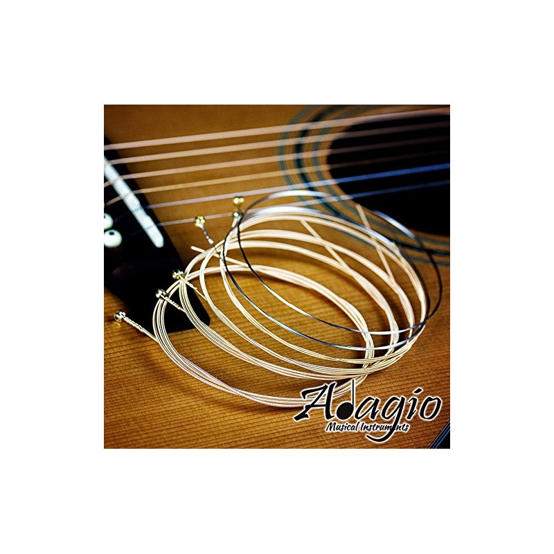 2 SETS! Adagio Professional Acoustic Guitar Strings 10-47 Phosphor Bronze