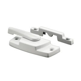 Prime-Line F 2768 Sash Lock, 2-1/4 In. Hole Centers, Fits Single and Double Hung Windows, Diecast, White (Single Pack)