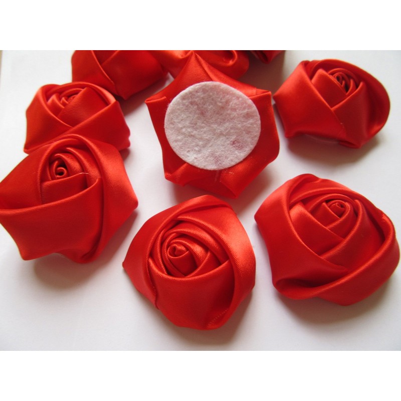 YYCRAFT Pack of 20 Satin 4d Rose 2"(5cm) Craft Wedding