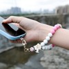 MORSUNBELA Phone Chain Beads Hand Wrist Strap Lanyard Phone Charm