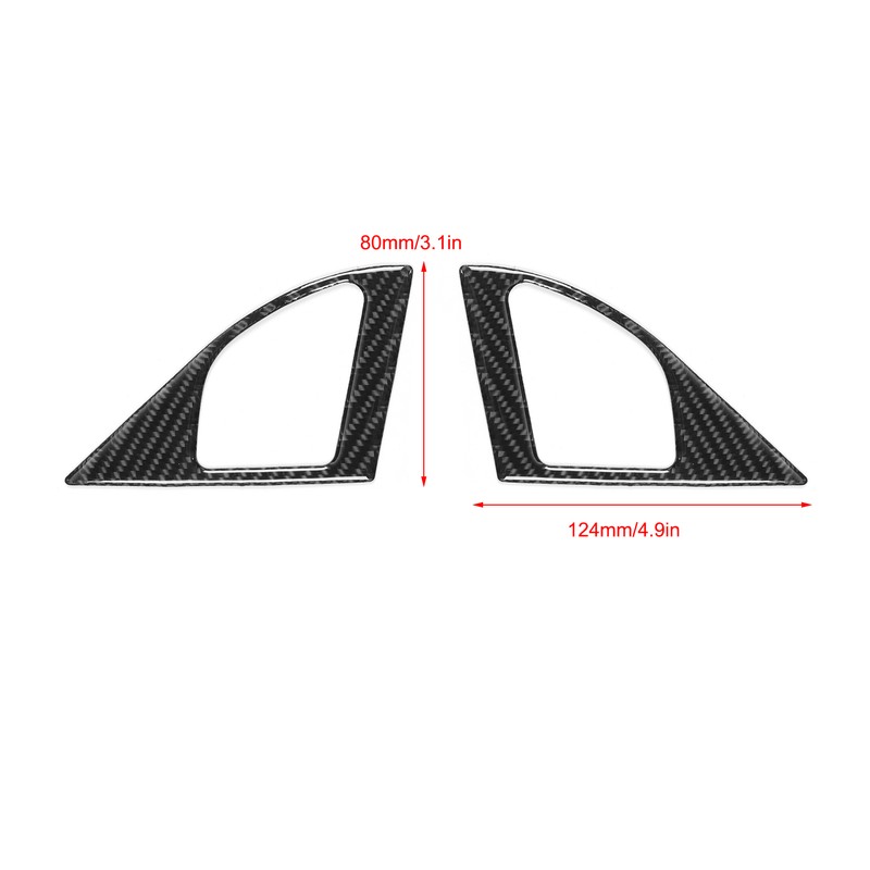 2Pcs Inner Door Speaker Trim Carbon Fiber Cover Left Right