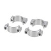 Set: CNC Klemmstücke für Schutzblech mit Schrauben, Silber eloxiert -