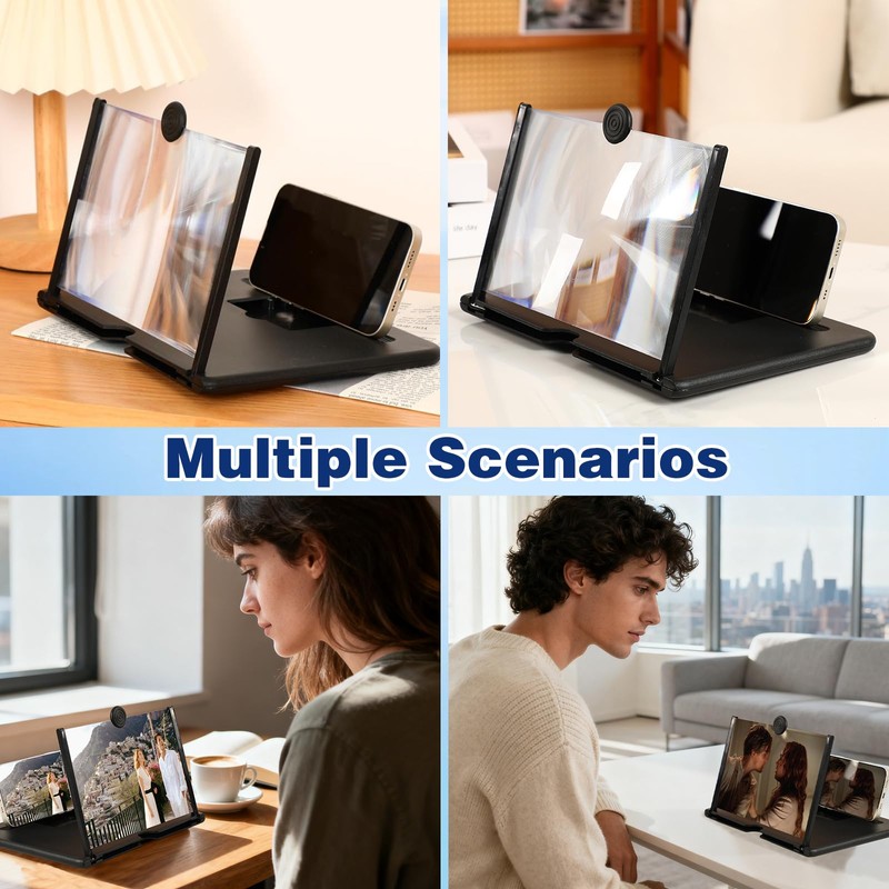 Smartphone Screen Magnifier, 3D HD Mobile Phone Magnifier Projector Screen