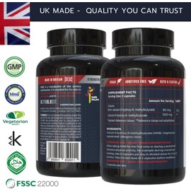 Mr Run's HMB - Muscle Strength & Fitness, 1000mg per Serving - Protect from Muscle Loss During Calorie Cutting, Ageing or Inactivity - 120 Capsules, 60 Servings