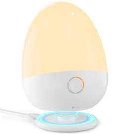 ZUZUKID ZUZUKID Touch Egg Night Light for Baby Nursery, Rechargeable Portable Kids Nightlight Lamp with 1-6H Feeding Timer, 3 Color Temperatures Dimmable, Ideal for New Moms of Toddlers