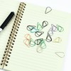 50Pcs Small Golden Paper Clips, Water Drop-Shaped Paperclips Bookmarks for