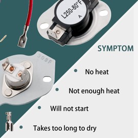 279816 Thermal Cut-Off Kit Compatible with Whirlpool & Kenmore,Replace 279816VP, 3399848, 3977393, AP3094244, 2651, PS334299, AH334299