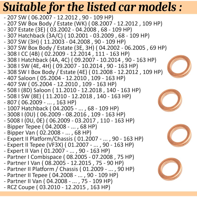 AERZETIX - C70450 - Set of 4 Compressor Gaskets -