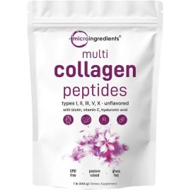 Pure Multi Collagen Peptides Powder Anti-Aging Joint Support High-Protein Low-Sugar  One Piece  Flavor: Original