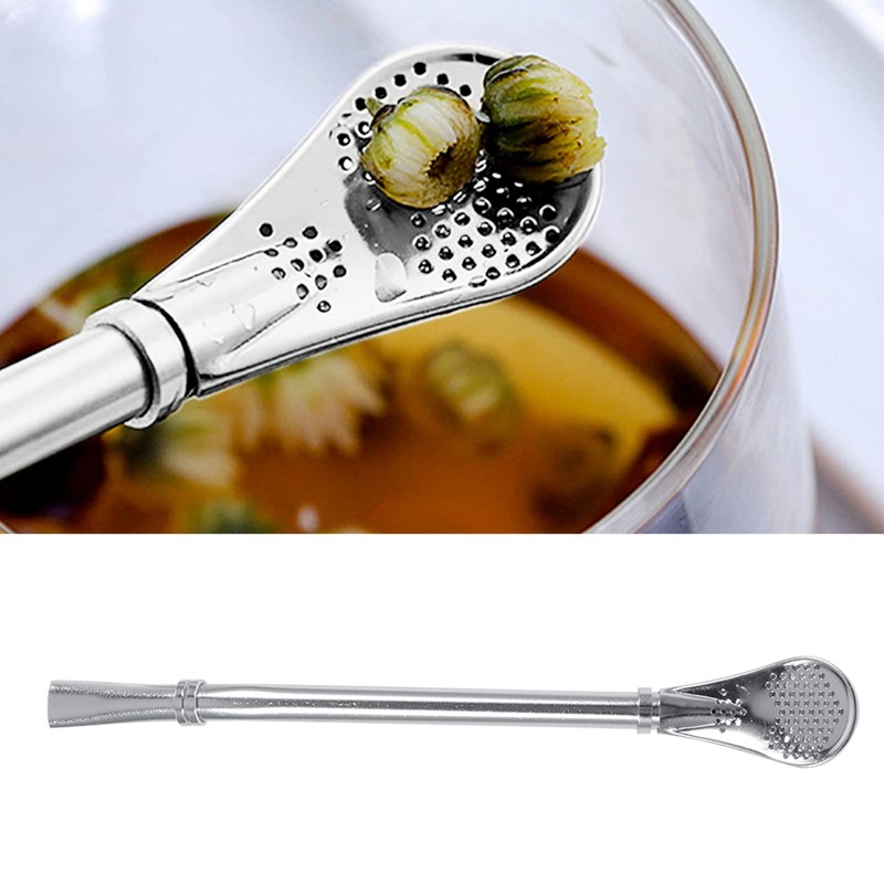 Mate Tea Bombilla Stainless Steel Mate Gourd Bombilla Straw Spoon