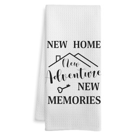 WOTYPU New Home Decor Kitchen Towels, Housewarming Gifts New Home Dish Tea Towel for Kitchen Decor, Homeowner Gifts Hand Towels for Bathroom, 16x24 Inch