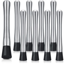 Zonon Muddler for Cocktails Stainless Steel Drink Muddler 8 Inch Long Mojito Tool Muller for Drinks Ice Crusher Bartender Tools Set Home Bartender Bars Accessories (8 Pcs)