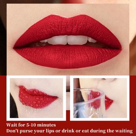 BLUE LOVE Non-Stick Cup Not Fade Lipstick, Lipstick Smudge Proof Waterproof, Nourishing & Long-Lasting Creamy Lipstick for Women Long Lasting (02 Sweet Red)