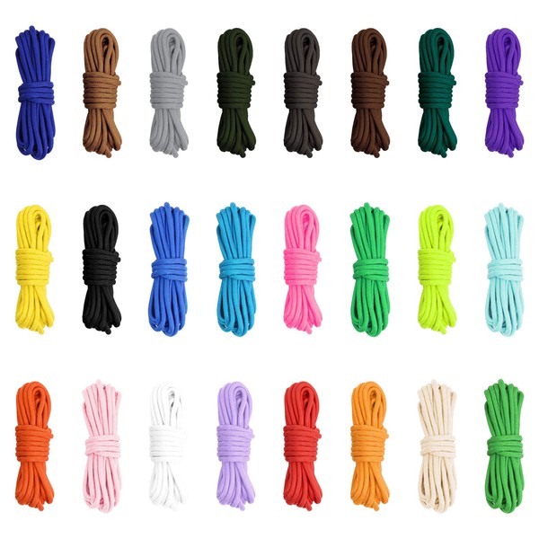 24 Rolls 10 Feet Parachute Cord 4mm Paracord Cord 550 Multifunction Type III Paracord Ropes 550lb Survival Paracord Random Combo Crafting Kit 7 Strand Cord Tent Rope Outdoor Survival Rope
