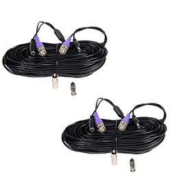VideoSecu 2 Pack HD 100ft Security Camera Video Power Cables Pre-Made All-in-One Extension Wire Cord with BNC RCA Connectors for 720P 960P 960H CCTV Surveillance Camera DVR System WT2