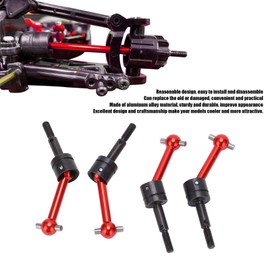 4pcs Metal RC Drive Shaft Drive Shaft Steel CVD 70mm for Tamiya TT02 1/10 RC Car Upgrade Parts (Red)