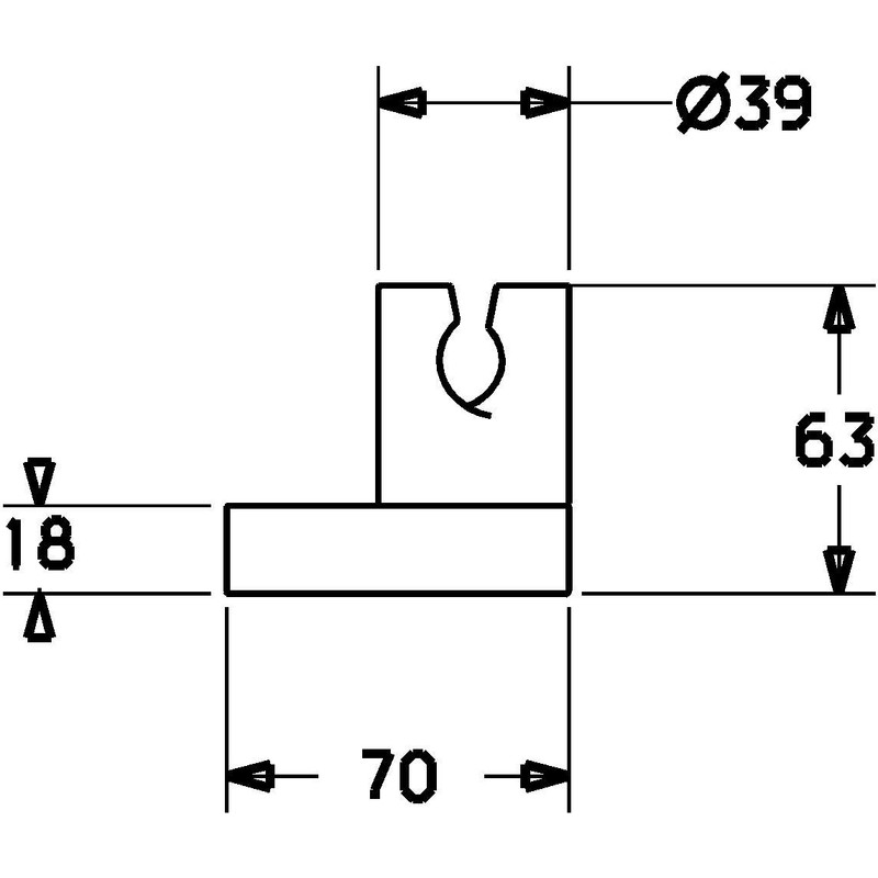Hansa Hansaviva Wall Bracket with Moveable Holder Chromed 44240100