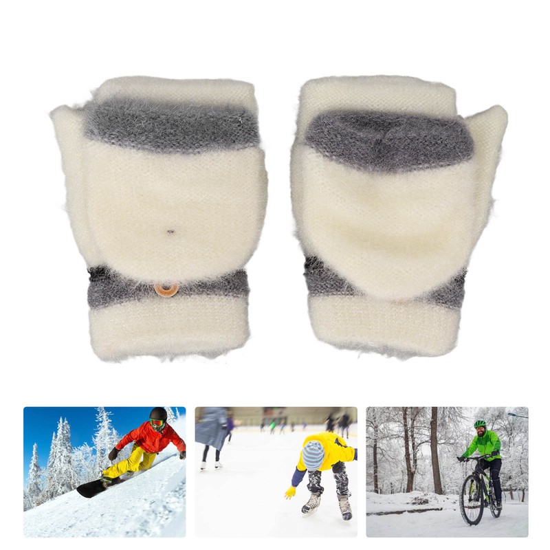 Electric USB Heated Gloves Double Side Heating Keep Warm Fingerless