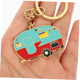 Beatifufu Camper Keychain Stylish Metal Keyring Pendant for Rv Unique Purse Charm Accessory Versatile Keychain for Everyday Use