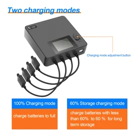 Hanatora LCD Charger with Storage Charge for DJI Air 3 Battery,Fast Multi Simultaneous Charging Hub Accessories