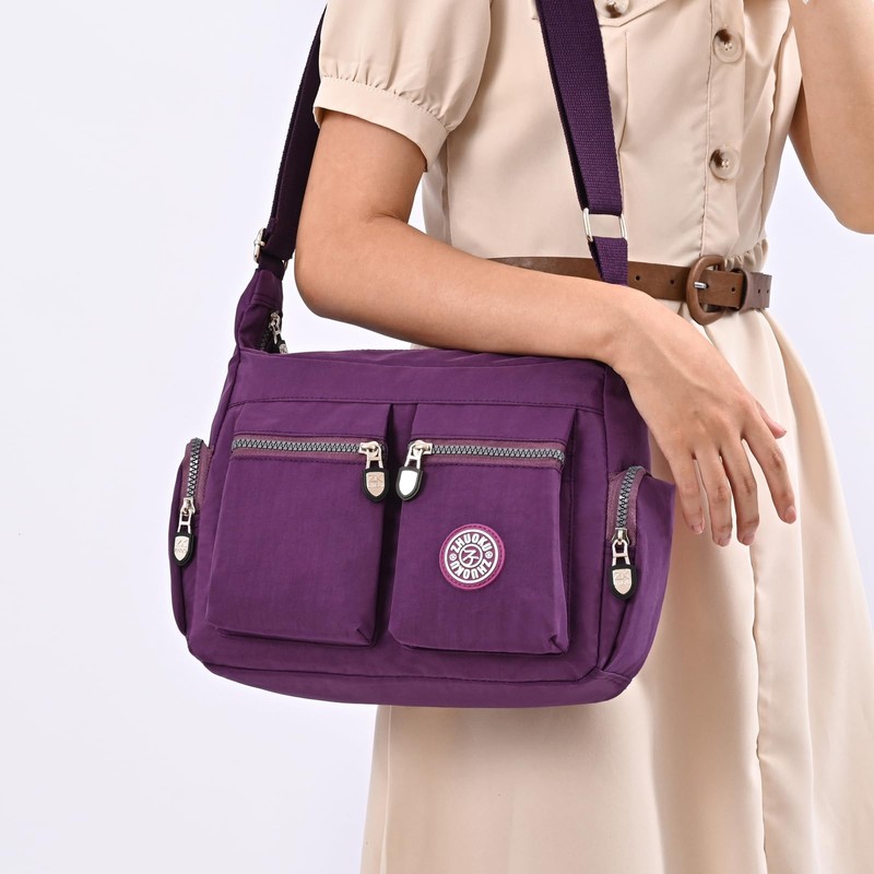 Wafybsre Casual Shoulder Bag for Women Multi Pockets Lightweight Handbag