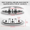Acefvnofo 6" Boat Cleat, Folding Dock Cleats (2Pack) with Fasteners,