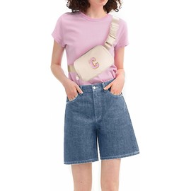 Bum Bag Fanny Pack for Women Ladies Girls, Fashion Festival Fanny Pack Travel Waist Pack Lightweight Adjustable Waist Bag for Running Walking Hiking Jogging (C, White)