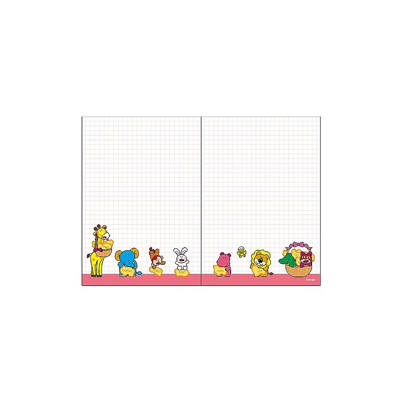 Sunstar Stationery S2957230 Babe Animal 2024 Notebook, Monthly B6, Gimbis,
