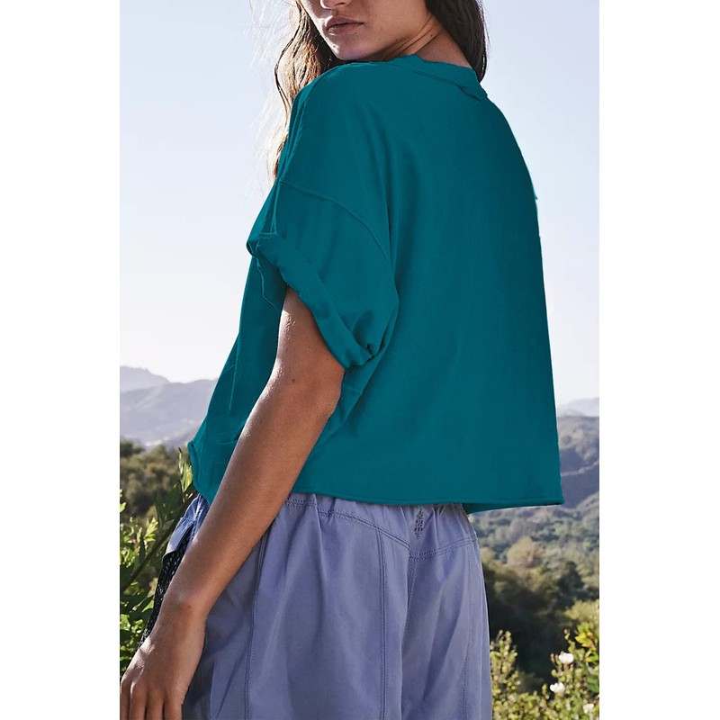 Oversized Workout Shirts for Women XL Teal