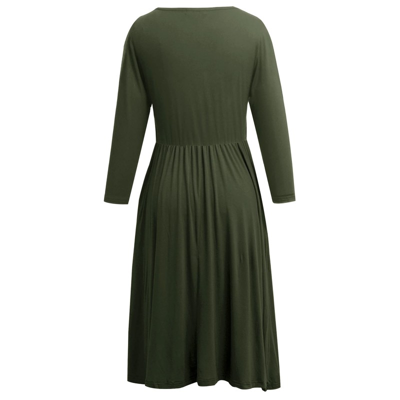 Smallshow Women's Maternity Nursing Dress 3/4 Sleeve Dress for Breastfeeding