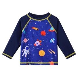 HUAANIUE Baby Toddler Boy Swimsuit Rashguard Set Swimwear UPF 50+ 1-2 T