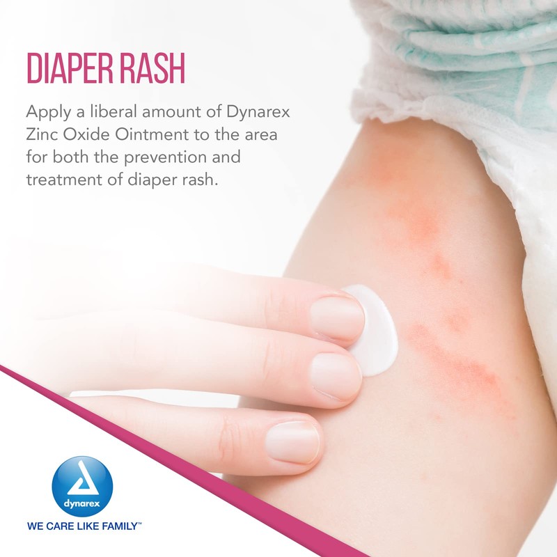 Dynarex Zinc Oxide Ointment, Protective Skin Barrier Ointment, Soothes, Prevents,