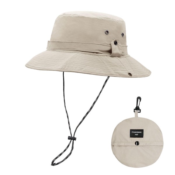 YAMEIZE Waterproof UPF50+Bucket Hat String - for Women Men Safari