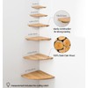 Conamily Corner Shelf, Solid Oak Wood Floating Corner Shelf Wall