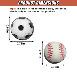 2PCS Cute Ball Car Dashboard Air Vent Trim Clips, Cool Auto Air Fresheners Outlet Clip, Car Interior Diffuser Decoration Charm Accessories for Men (Baseball/Football)