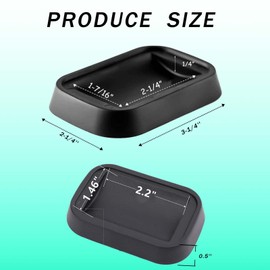 Pack of 4 Furniture Coasters, 1.46 x 2.2 Inch Black Furniture Coasters, Non-Slip Pads, Furniture, Non-Slip Pads, Square, Suitable for All Floors and Furniture Wheels