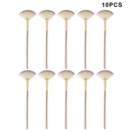 10PCS Professional Fan Brushes for Facials, Ultra Slim Soft Facial Fan Applicator Brushes with Wooden Handle, Makeup for Precise Mask, Mud, Cream and Serum Blending