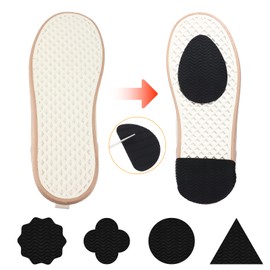 Non Slip Shoe Pads, Shoe Sole Protector, Anti Slip Shoe Grips, Self-Adhesive Silica Gel Pads for Shoes Bottom, Round Black 2-3 Pairs