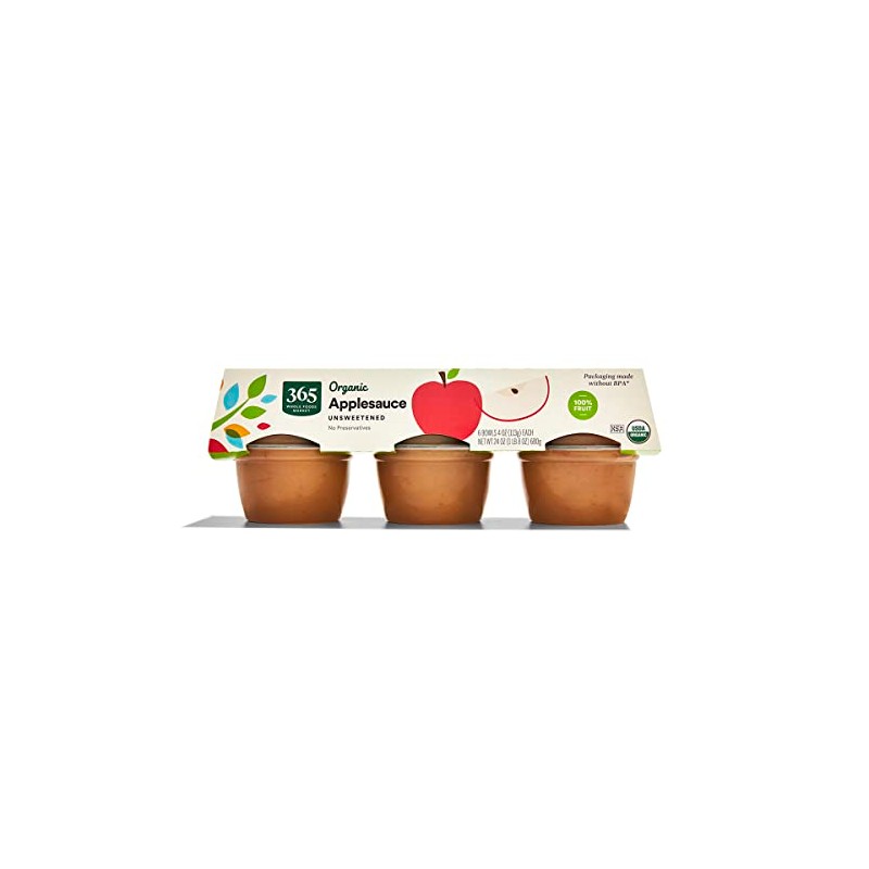 365 by Whole Foods Market, Organic Unsweetened Apple Sauce Cups,