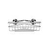Croydex Brockham Flexi Fix Corner Basket Shower Caddy, Chrome, 12.5x26x14