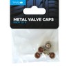 Simply VAL105 Pack of 4 - Brass Valve Caps -