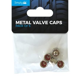 Simply VAL105 Pack of 4 - Brass Valve Caps - Easy Installation