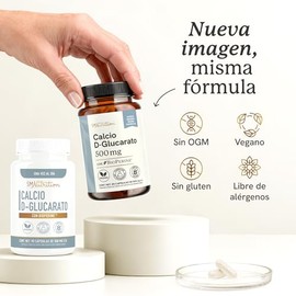 Calcio D-Glucarato 500 mg | Suplemento Alimenticio de Calcio CDG Vegano | Sin Gluten, Non GMO, Probado por Terceros | 90 Cápsulas (Suministro para 3 M