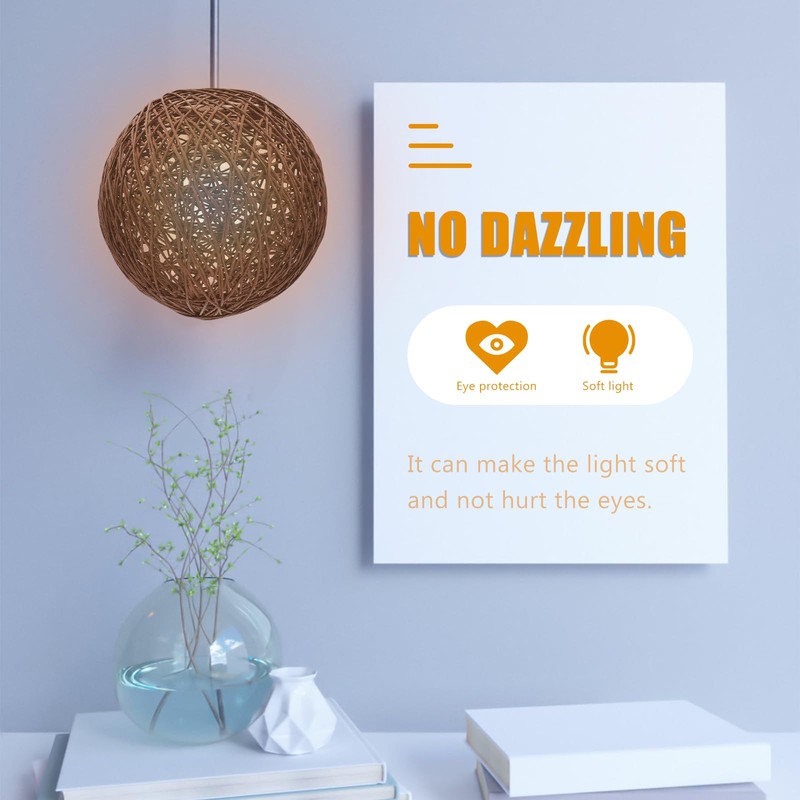 Handmade Rattan Lamp Ceiling Light Woven Table Light Home Bedroom