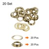 QUARKZMAN 20 Sets Eyelets with Washers 1 Inch Iron Eyelet