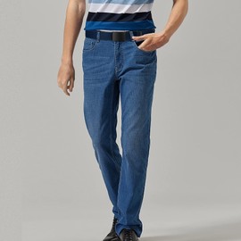 Drizzte Cinturón de tela elástico cómodo para hombre de 39 a 75 pulgadas, talla grande, color negro, Azul, Pequeño