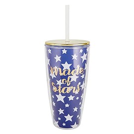 Slant Collections Patriotic Acrylic Double-Wall Travel Tumbler, 22-Ounce, Made Of Stars