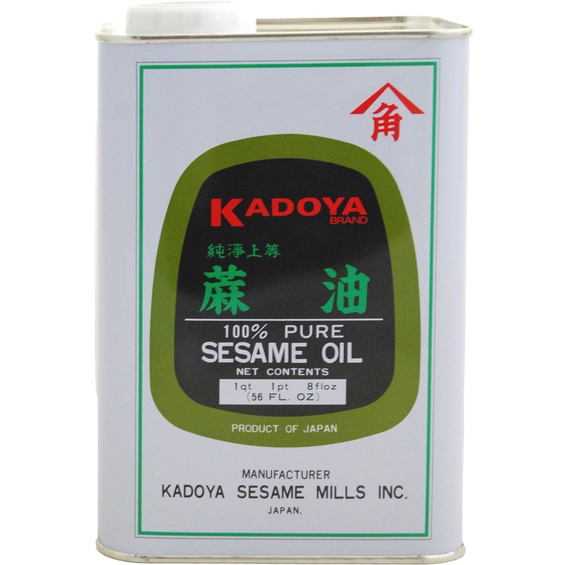 Kadoya Pure Sesame Oil, 56-Ounce Cans (Pack of 2)