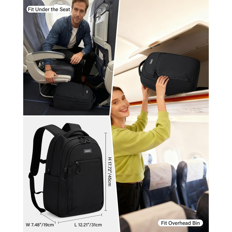 HanTrip Travel Laptop Backpack for Women Men, 18 Inch Large